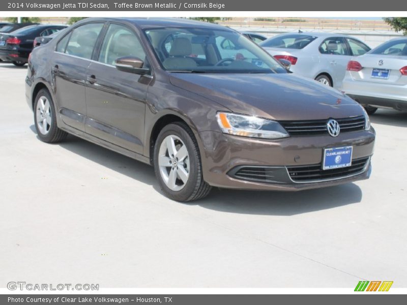 Toffee Brown Metallic / Cornsilk Beige 2014 Volkswagen Jetta TDI Sedan