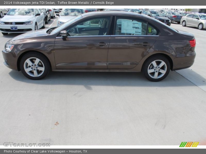 Toffee Brown Metallic / Cornsilk Beige 2014 Volkswagen Jetta TDI Sedan
