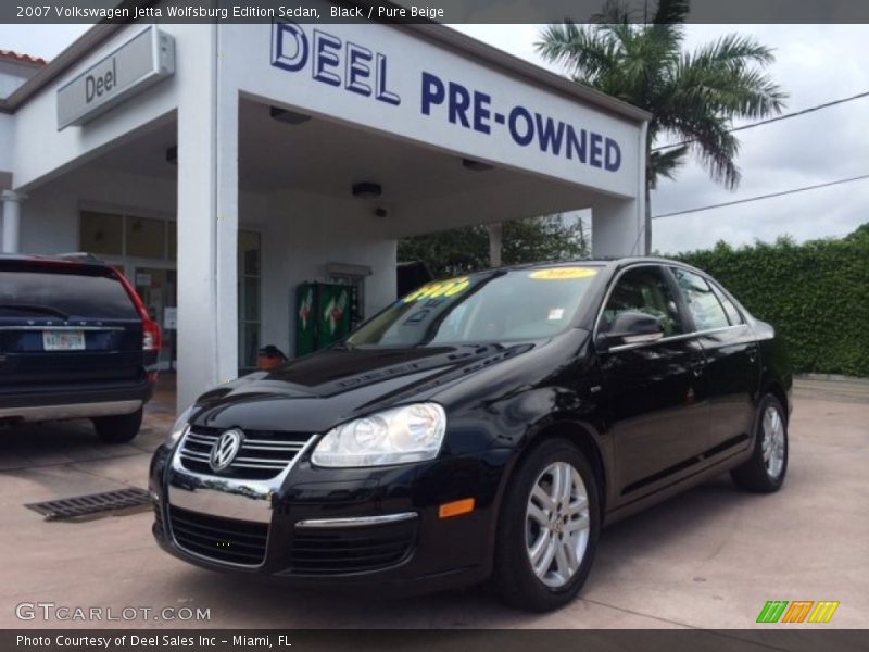 Black / Pure Beige 2007 Volkswagen Jetta Wolfsburg Edition Sedan