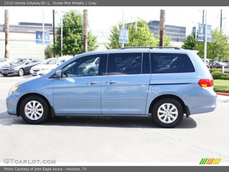 Ocean Mist Metallic / Gray 2010 Honda Odyssey EX-L