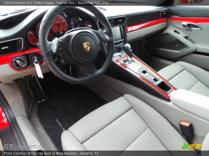  2014 911 Turbo Coupe Black/Platinum Grey Interior