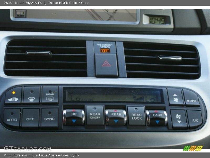 Ocean Mist Metallic / Gray 2010 Honda Odyssey EX-L