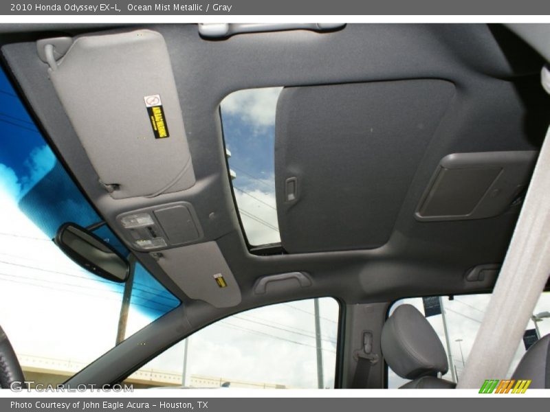 Ocean Mist Metallic / Gray 2010 Honda Odyssey EX-L