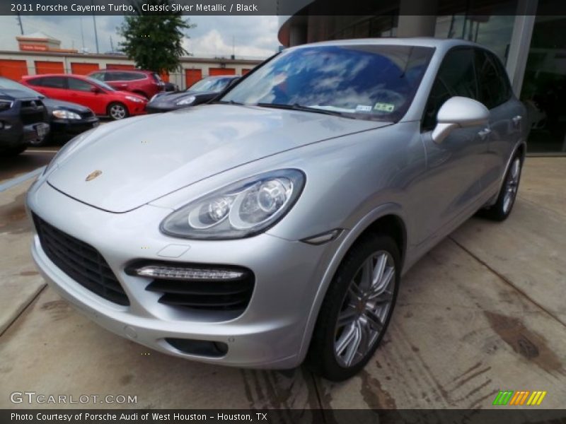 Classic Silver Metallic / Black 2011 Porsche Cayenne Turbo