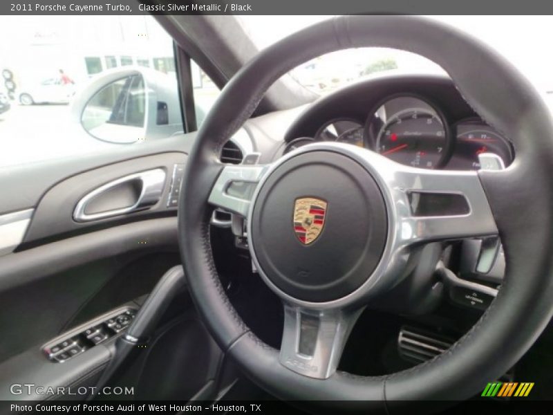 Classic Silver Metallic / Black 2011 Porsche Cayenne Turbo