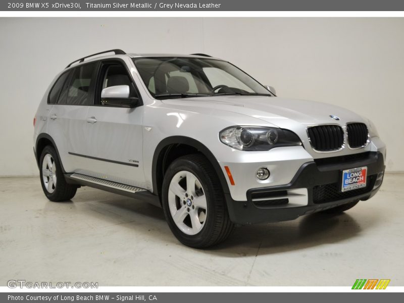 Titanium Silver Metallic / Grey Nevada Leather 2009 BMW X5 xDrive30i
