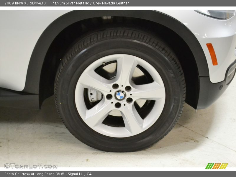 Titanium Silver Metallic / Grey Nevada Leather 2009 BMW X5 xDrive30i