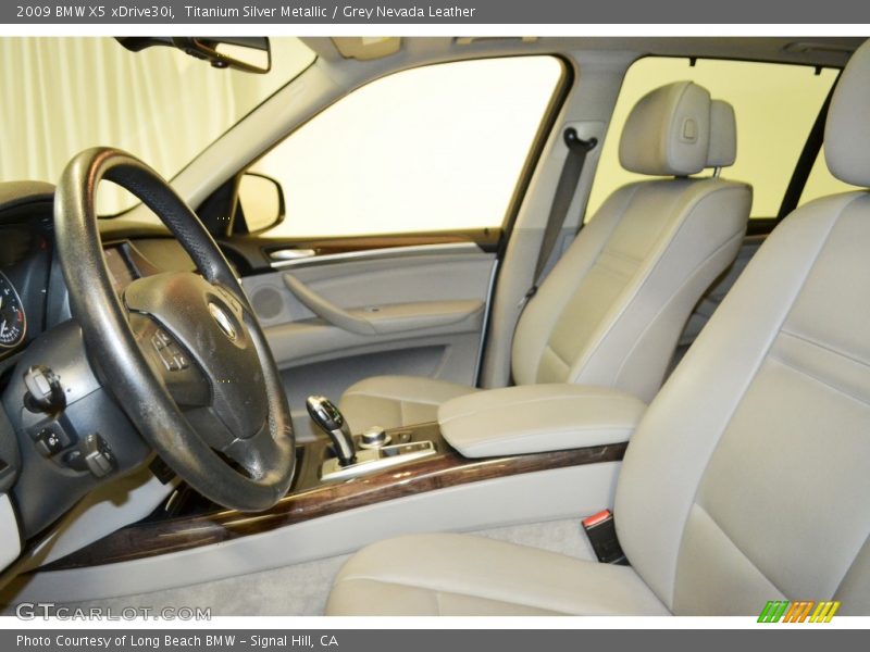 Titanium Silver Metallic / Grey Nevada Leather 2009 BMW X5 xDrive30i