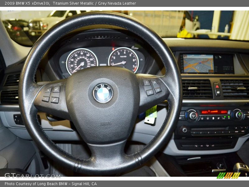 Titanium Silver Metallic / Grey Nevada Leather 2009 BMW X5 xDrive30i