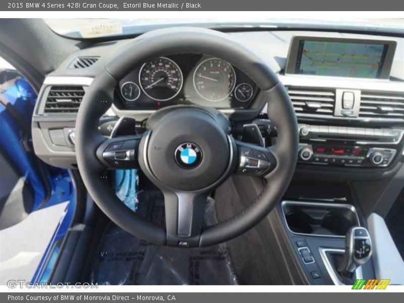 Estoril Blue Metallic / Black 2015 BMW 4 Series 428i Gran Coupe