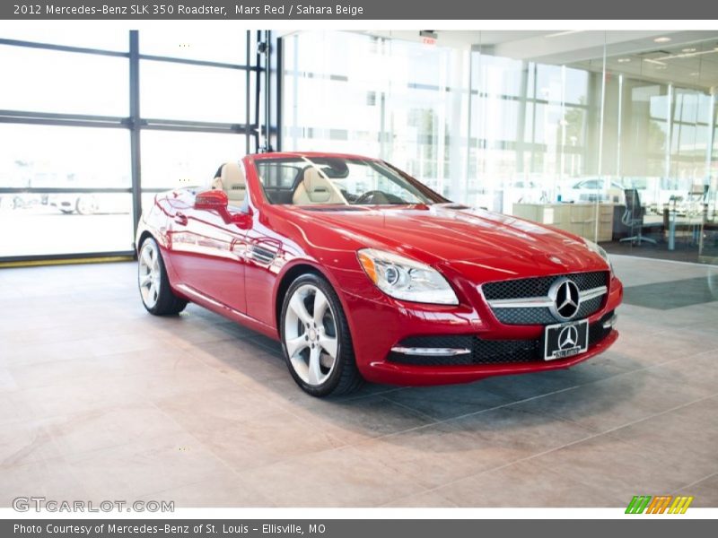 Mars Red / Sahara Beige 2012 Mercedes-Benz SLK 350 Roadster