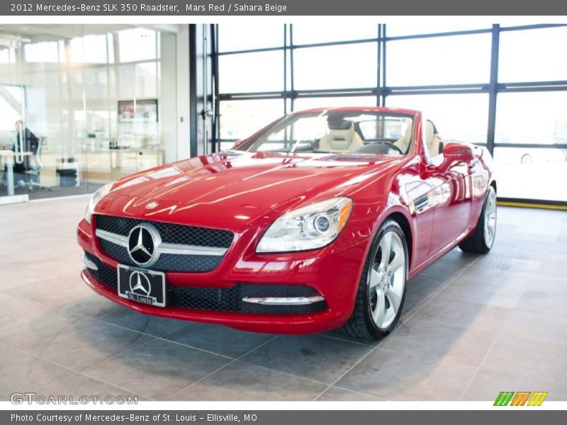 Mars Red / Sahara Beige 2012 Mercedes-Benz SLK 350 Roadster