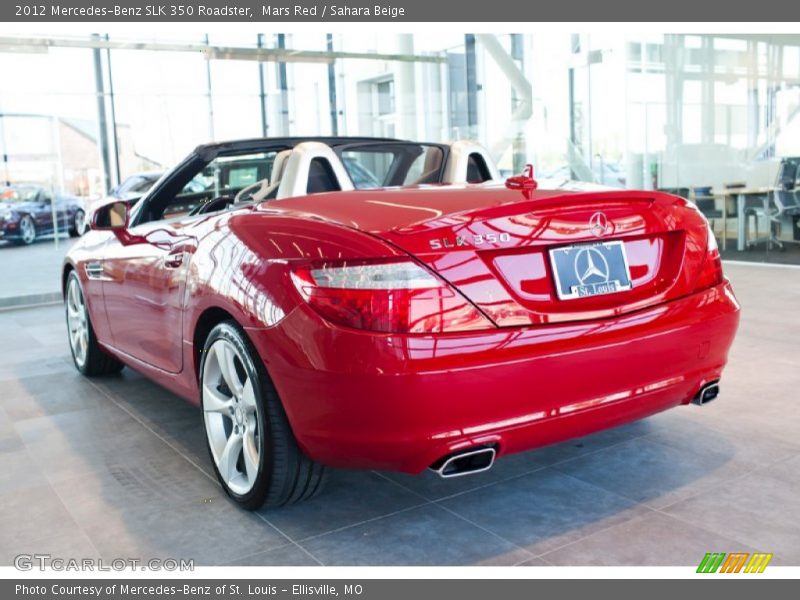 Mars Red / Sahara Beige 2012 Mercedes-Benz SLK 350 Roadster