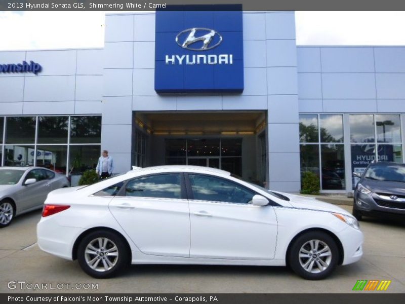 Shimmering White / Camel 2013 Hyundai Sonata GLS