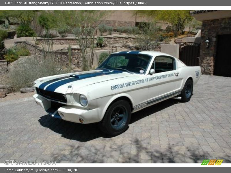 Wimbledon White/Blue Stripes / Black 1965 Ford Mustang Shelby GT350 Recreation