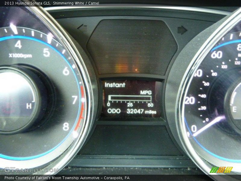 Shimmering White / Camel 2013 Hyundai Sonata GLS