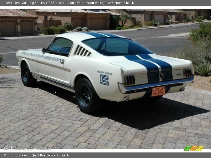 Wimbledon White/Blue Stripes / Black 1965 Ford Mustang Shelby GT350 Recreation