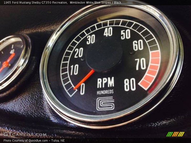 Wimbledon White/Blue Stripes / Black 1965 Ford Mustang Shelby GT350 Recreation