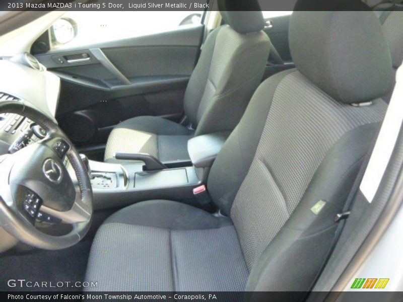 Liquid Silver Metallic / Black 2013 Mazda MAZDA3 i Touring 5 Door