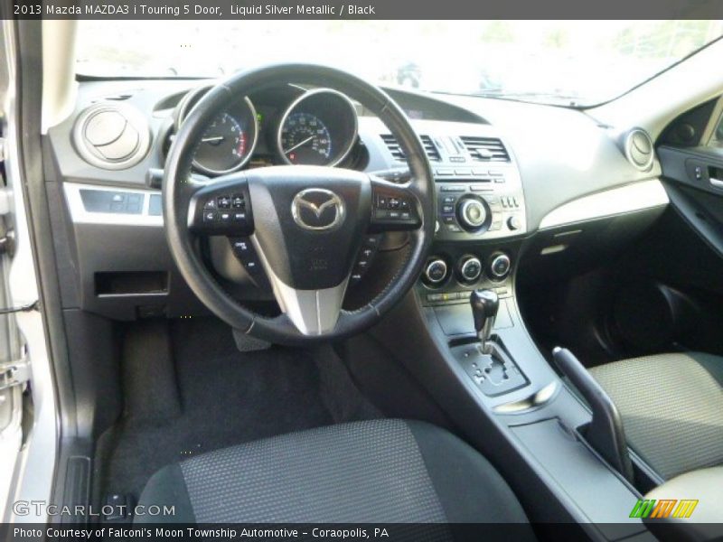 Liquid Silver Metallic / Black 2013 Mazda MAZDA3 i Touring 5 Door