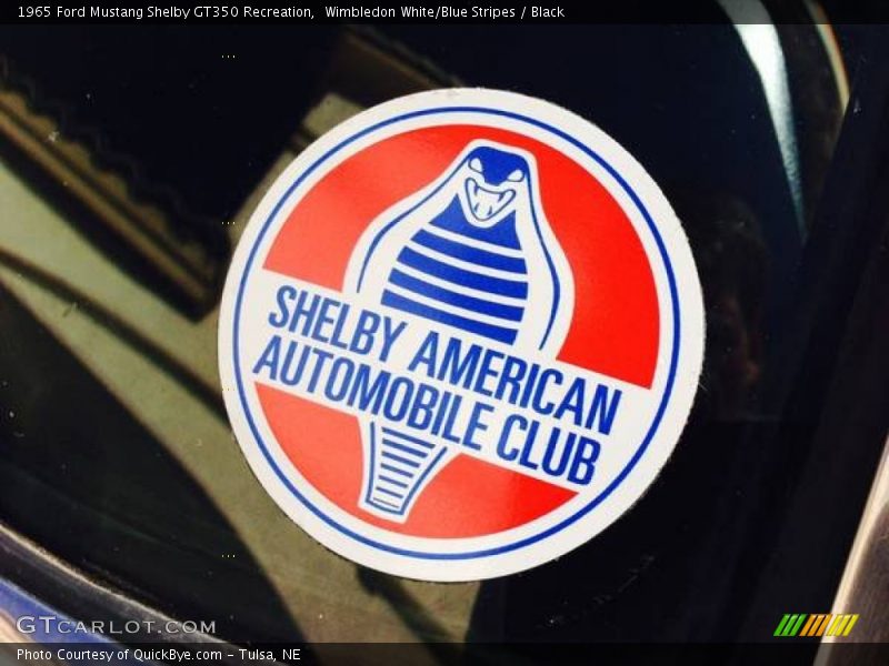 Wimbledon White/Blue Stripes / Black 1965 Ford Mustang Shelby GT350 Recreation