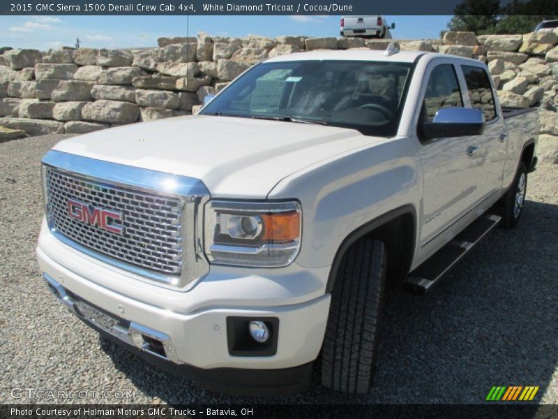 White Diamond Tricoat / Cocoa/Dune 2015 GMC Sierra 1500 Denali Crew Cab 4x4