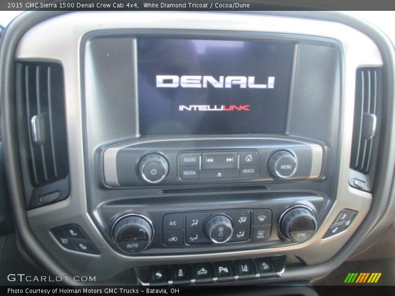 White Diamond Tricoat / Cocoa/Dune 2015 GMC Sierra 1500 Denali Crew Cab 4x4