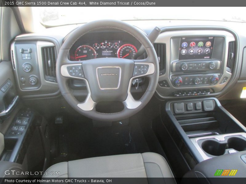 White Diamond Tricoat / Cocoa/Dune 2015 GMC Sierra 1500 Denali Crew Cab 4x4