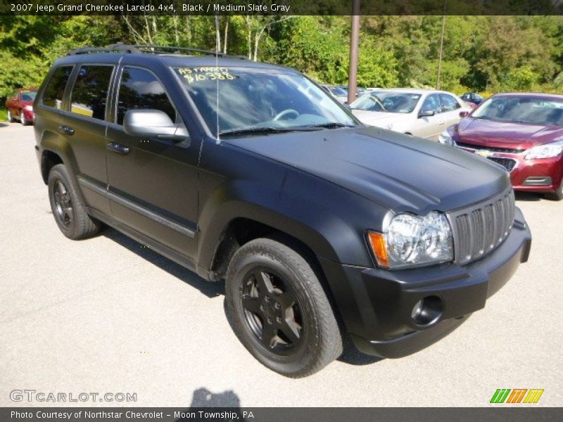 Black / Medium Slate Gray 2007 Jeep Grand Cherokee Laredo 4x4