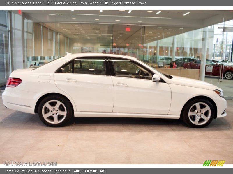 Polar White / Silk Beige/Espresso Brown 2014 Mercedes-Benz E 350 4Matic Sedan