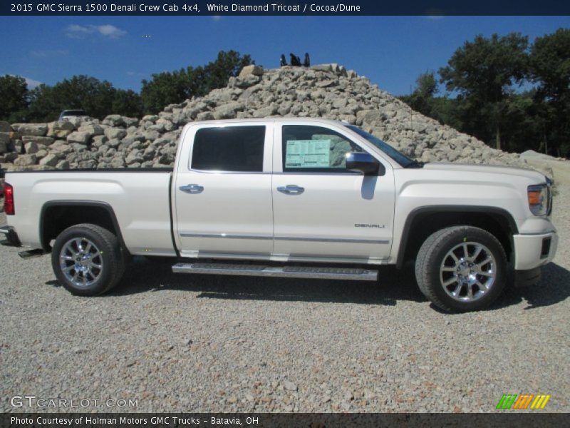 White Diamond Tricoat / Cocoa/Dune 2015 GMC Sierra 1500 Denali Crew Cab 4x4