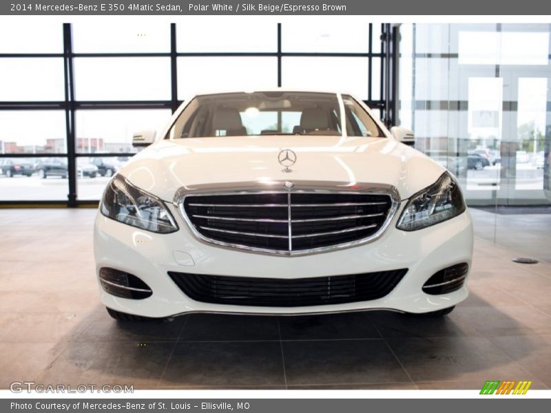 Polar White / Silk Beige/Espresso Brown 2014 Mercedes-Benz E 350 4Matic Sedan