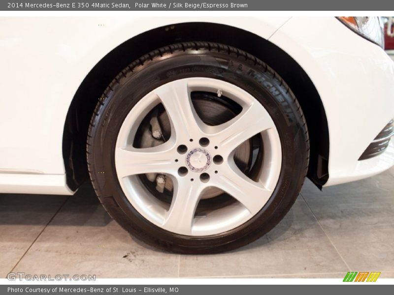 Polar White / Silk Beige/Espresso Brown 2014 Mercedes-Benz E 350 4Matic Sedan