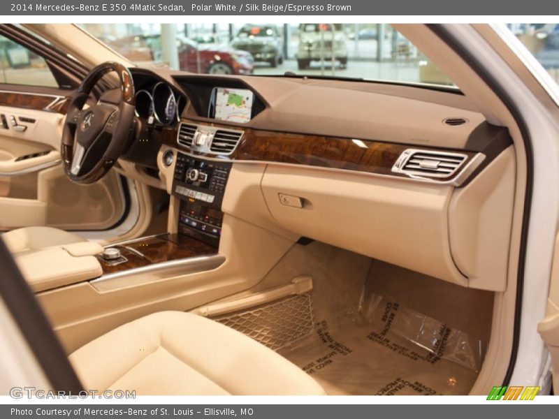 Polar White / Silk Beige/Espresso Brown 2014 Mercedes-Benz E 350 4Matic Sedan