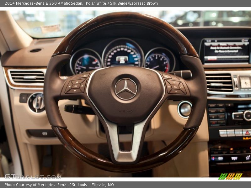 Polar White / Silk Beige/Espresso Brown 2014 Mercedes-Benz E 350 4Matic Sedan