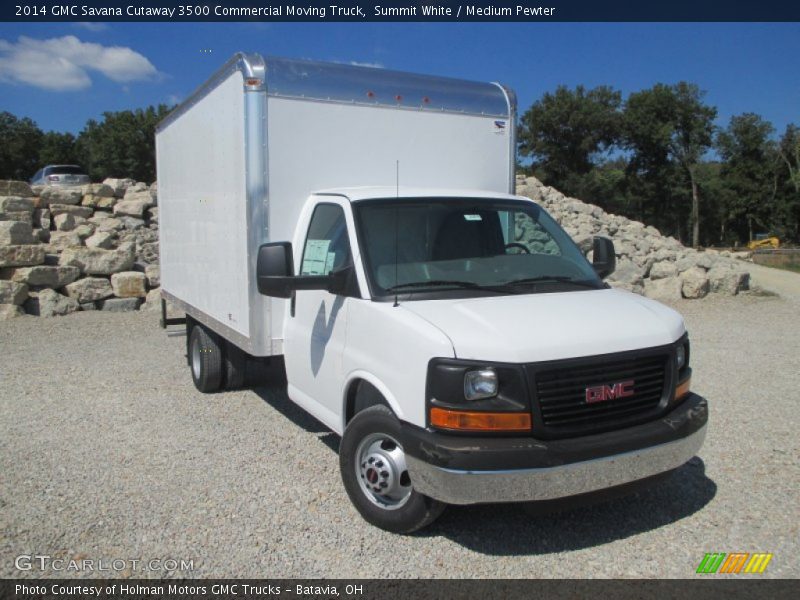 Summit White / Medium Pewter 2014 GMC Savana Cutaway 3500 Commercial Moving Truck