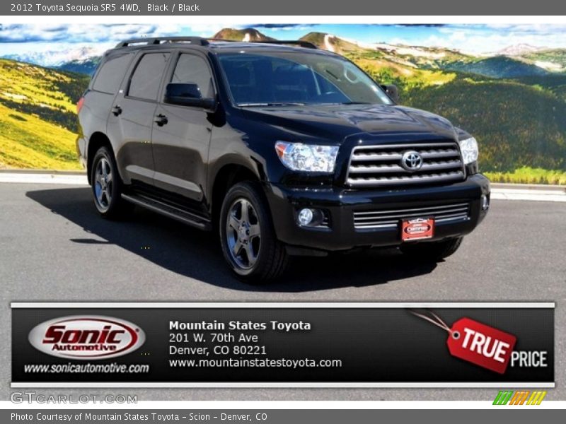 Black / Black 2012 Toyota Sequoia SR5 4WD