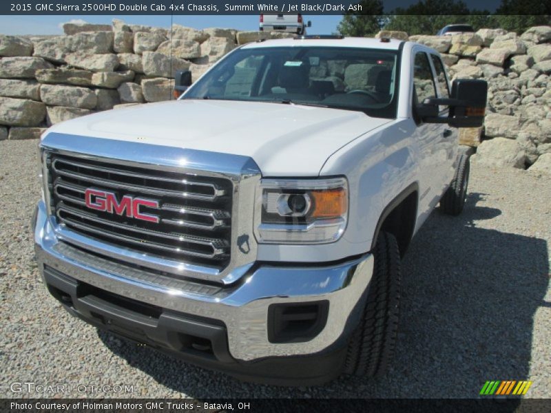 Summit White / Jet Black/Dark Ash 2015 GMC Sierra 2500HD Double Cab 4x4 Chassis
