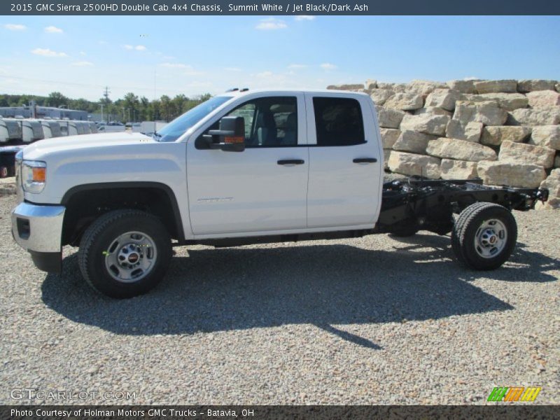 Summit White / Jet Black/Dark Ash 2015 GMC Sierra 2500HD Double Cab 4x4 Chassis