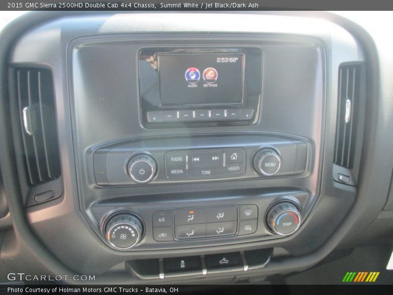 Summit White / Jet Black/Dark Ash 2015 GMC Sierra 2500HD Double Cab 4x4 Chassis