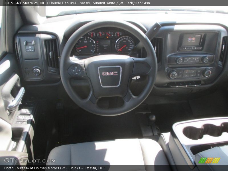 Summit White / Jet Black/Dark Ash 2015 GMC Sierra 2500HD Double Cab 4x4 Chassis
