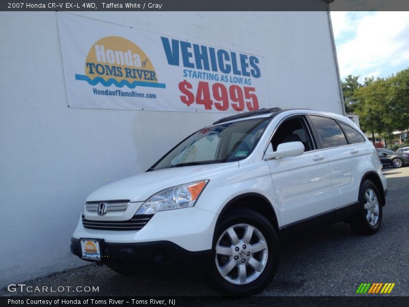 Taffeta White / Gray 2007 Honda CR-V EX-L 4WD