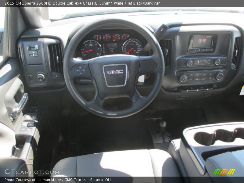 Summit White / Jet Black/Dark Ash 2015 GMC Sierra 2500HD Double Cab 4x4 Chassis