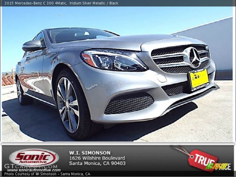 Iridium Silver Metallic / Black 2015 Mercedes-Benz C 300 4Matic