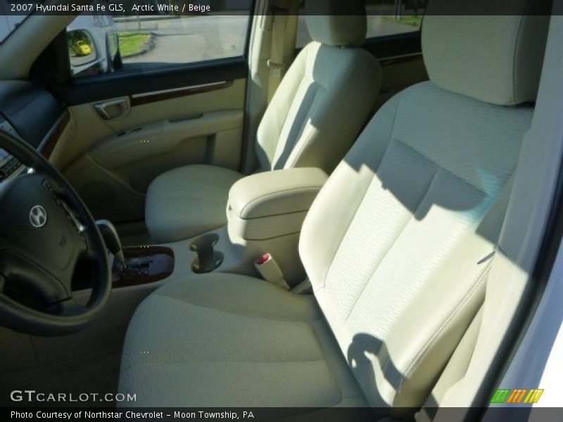 Arctic White / Beige 2007 Hyundai Santa Fe GLS