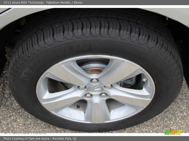 Palladium Metallic / Ebony 2011 Acura MDX Technology