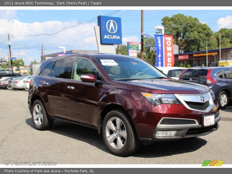 Dark Cherry Pearl / Taupe 2011 Acura MDX Technology