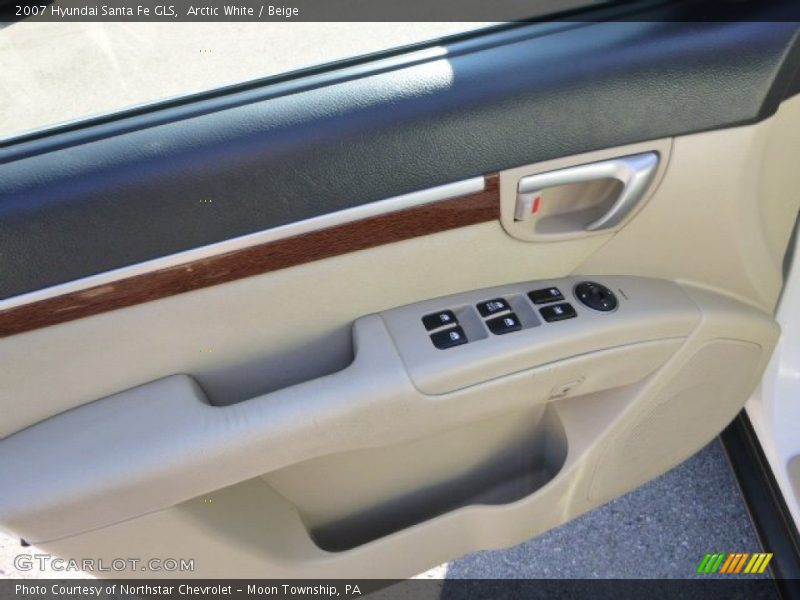 Arctic White / Beige 2007 Hyundai Santa Fe GLS