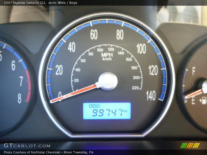 Arctic White / Beige 2007 Hyundai Santa Fe GLS