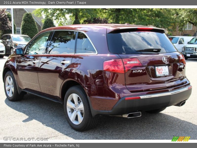 Dark Cherry Pearl / Taupe 2011 Acura MDX Technology